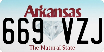 AR license plate 669VZJ
