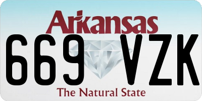 AR license plate 669VZK