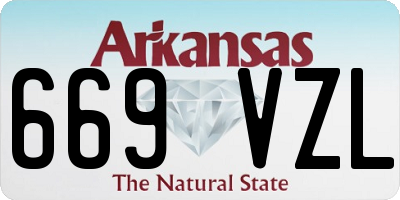 AR license plate 669VZL