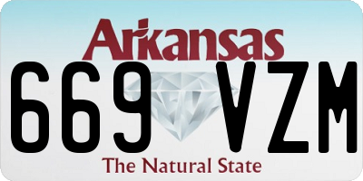 AR license plate 669VZM