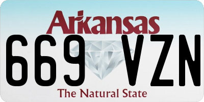 AR license plate 669VZN