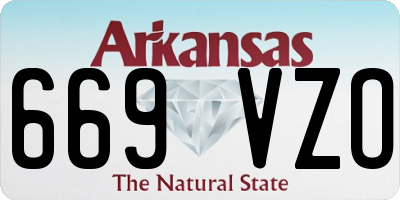 AR license plate 669VZO