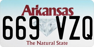 AR license plate 669VZQ