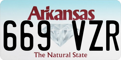 AR license plate 669VZR