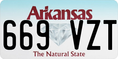 AR license plate 669VZT
