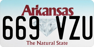 AR license plate 669VZU
