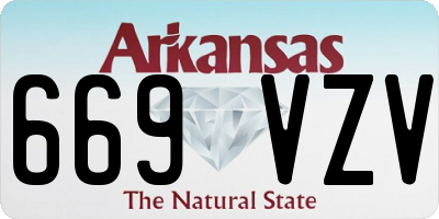 AR license plate 669VZV