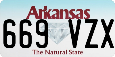 AR license plate 669VZX