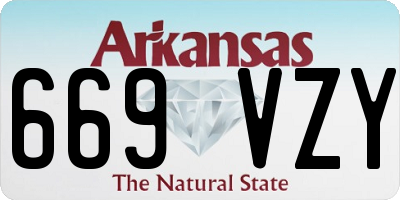 AR license plate 669VZY