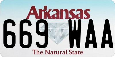 AR license plate 669WAA