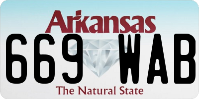 AR license plate 669WAB
