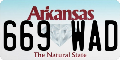 AR license plate 669WAD