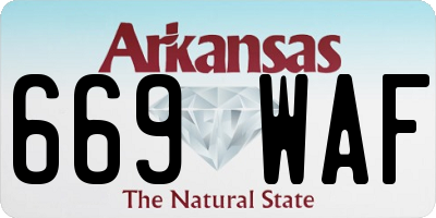 AR license plate 669WAF