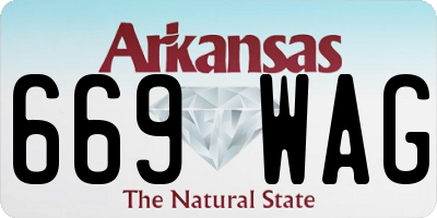 AR license plate 669WAG