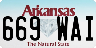 AR license plate 669WAI