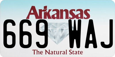 AR license plate 669WAJ