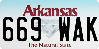 AR license plate 669WAK