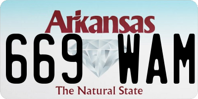 AR license plate 669WAM