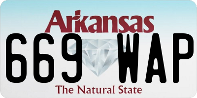 AR license plate 669WAP