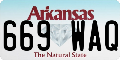 AR license plate 669WAQ