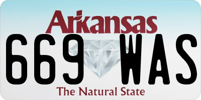 AR license plate 669WAS