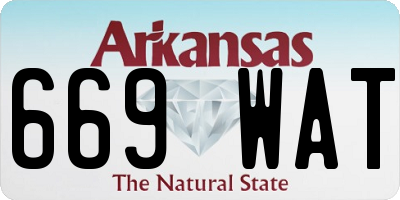 AR license plate 669WAT