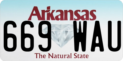 AR license plate 669WAU