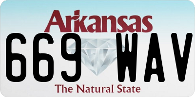 AR license plate 669WAV