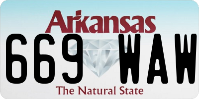 AR license plate 669WAW