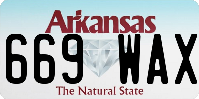 AR license plate 669WAX