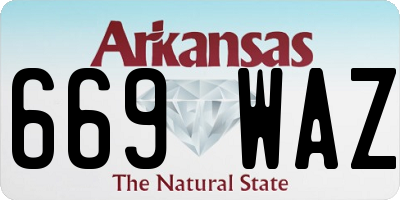AR license plate 669WAZ