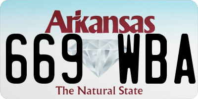 AR license plate 669WBA