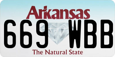 AR license plate 669WBB