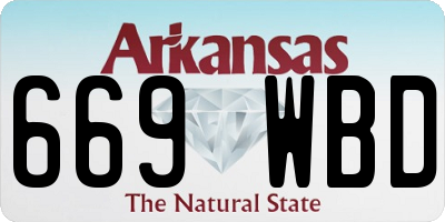 AR license plate 669WBD