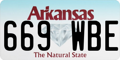 AR license plate 669WBE