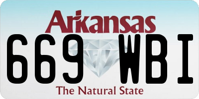 AR license plate 669WBI