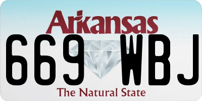 AR license plate 669WBJ