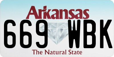 AR license plate 669WBK