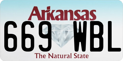 AR license plate 669WBL