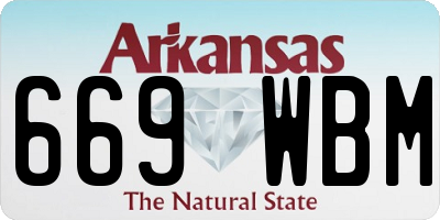 AR license plate 669WBM