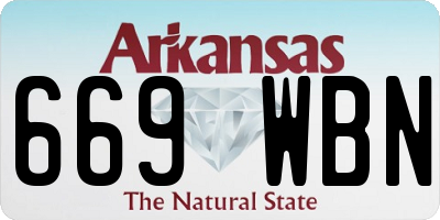 AR license plate 669WBN