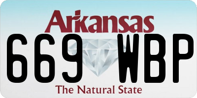 AR license plate 669WBP