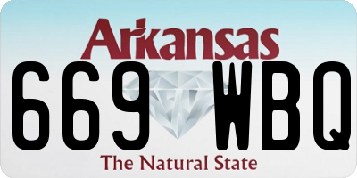 AR license plate 669WBQ