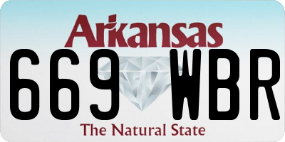 AR license plate 669WBR