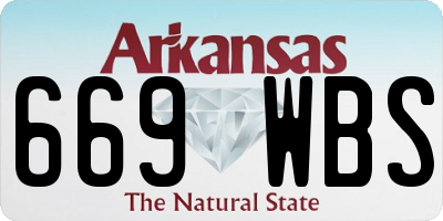 AR license plate 669WBS