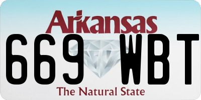 AR license plate 669WBT