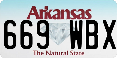 AR license plate 669WBX