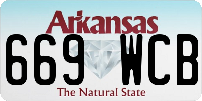 AR license plate 669WCB