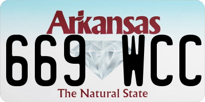 AR license plate 669WCC