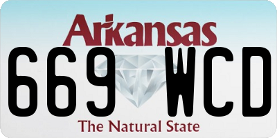 AR license plate 669WCD